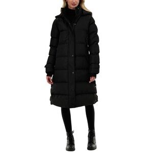 Canada Weather Gear Quilted Maxi Parka Jacket Black Large NWT